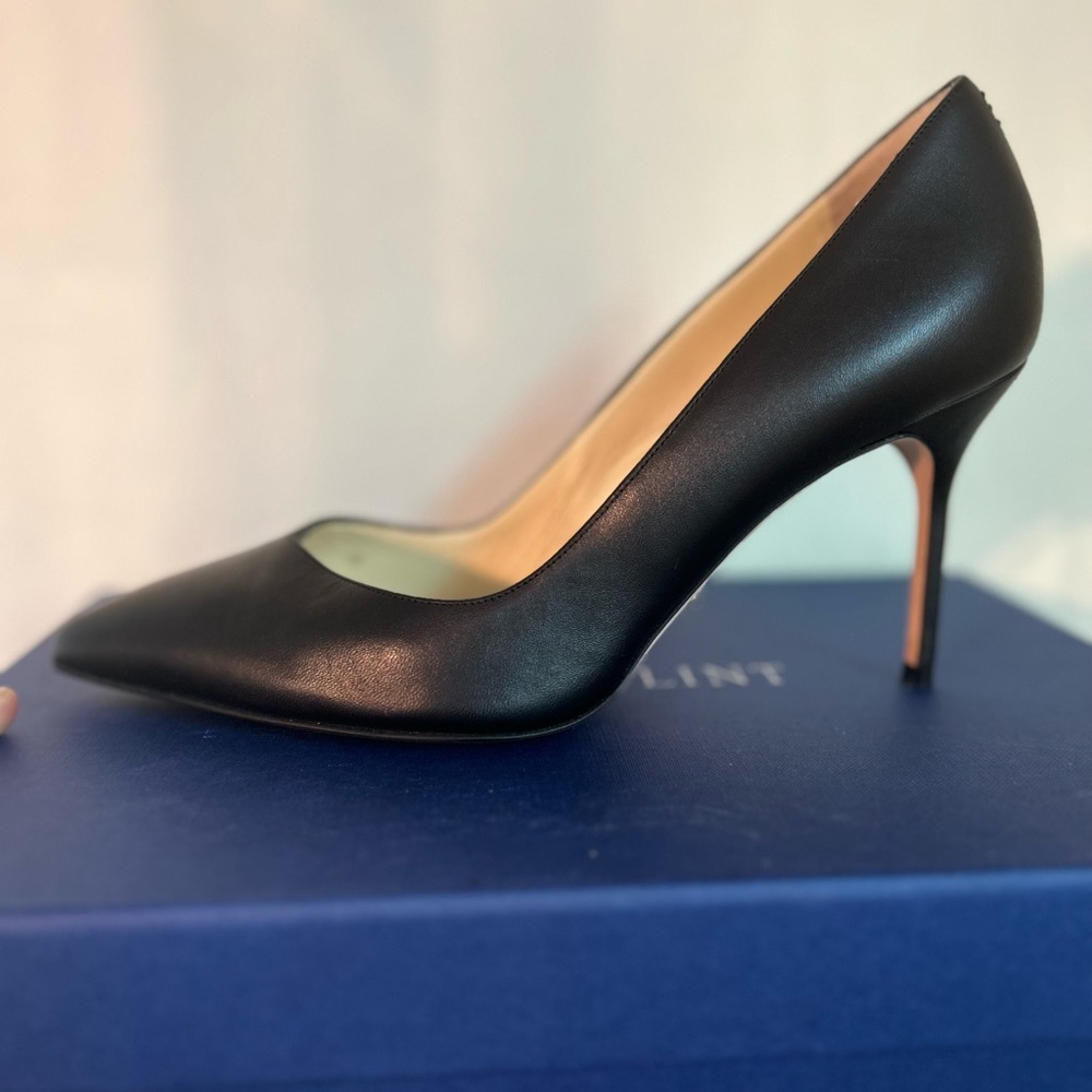 Sarah Flint Perfect 85 37.5 Black Napa Leather.  Beautiful Condition!